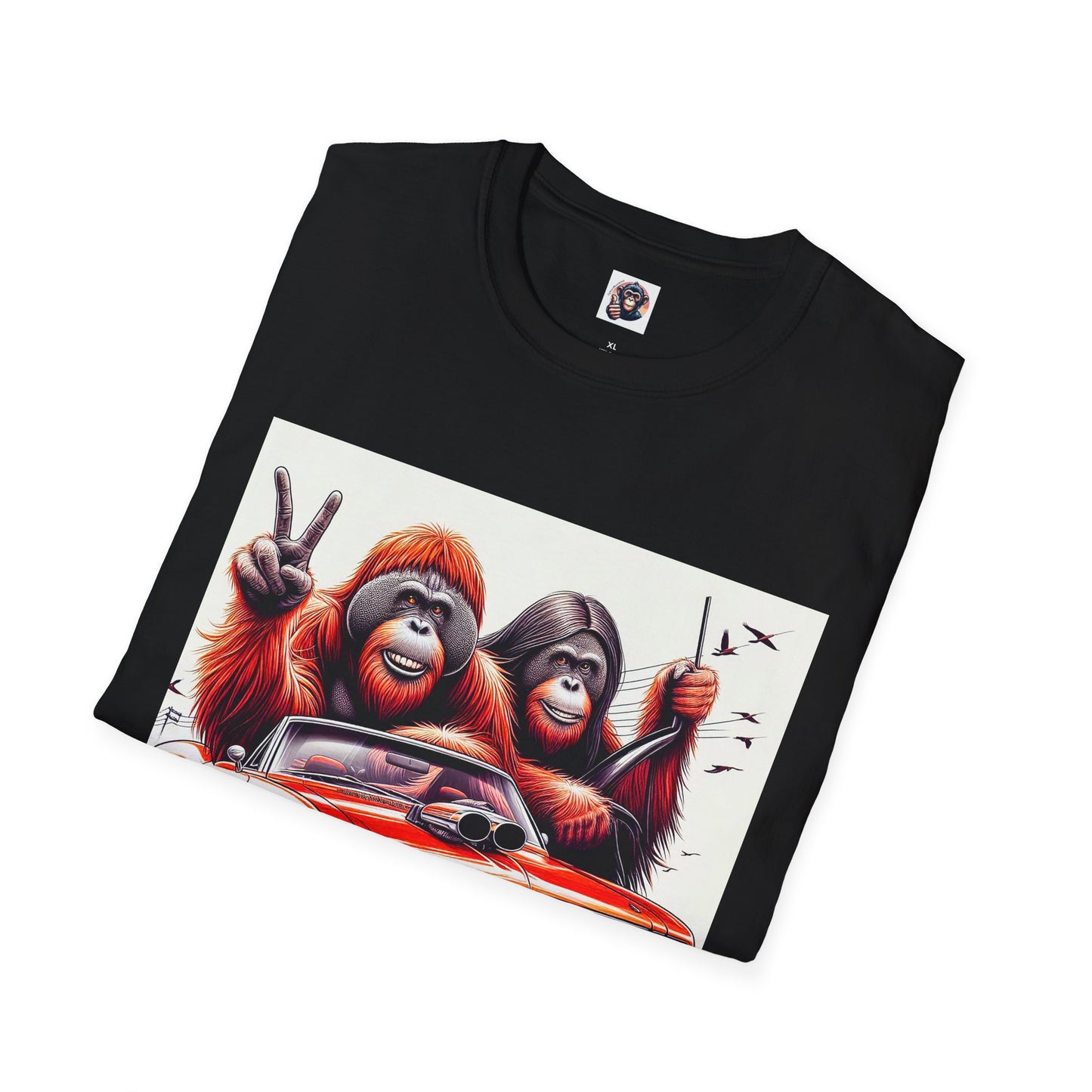 Wacky Orangutans fun driving T-Shirt Printify