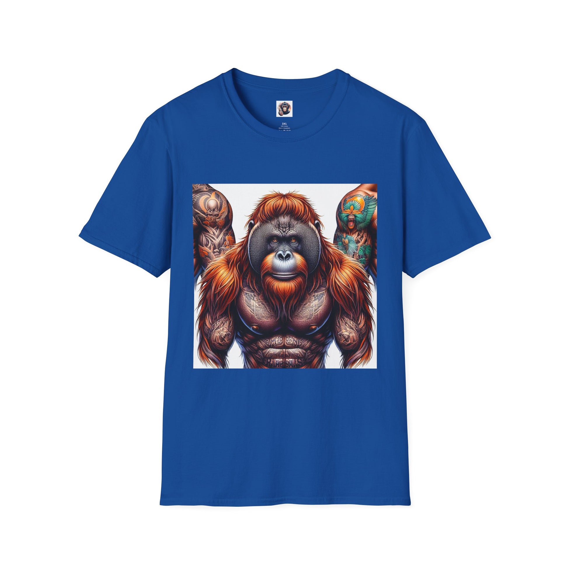 Orangutans muscles man T-Shirt Printify XS Royal