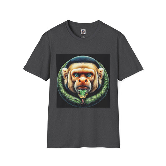 Capuchin Monkey snake man shirt T-Shirt Printify XS Dark Heather
