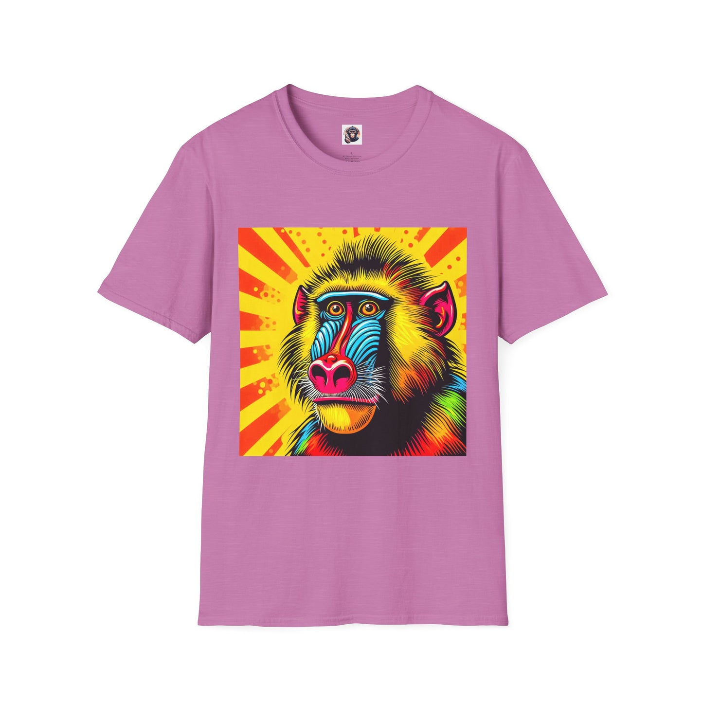 Baboon colors T-Shirt Printify S Heather Radiant Orchid