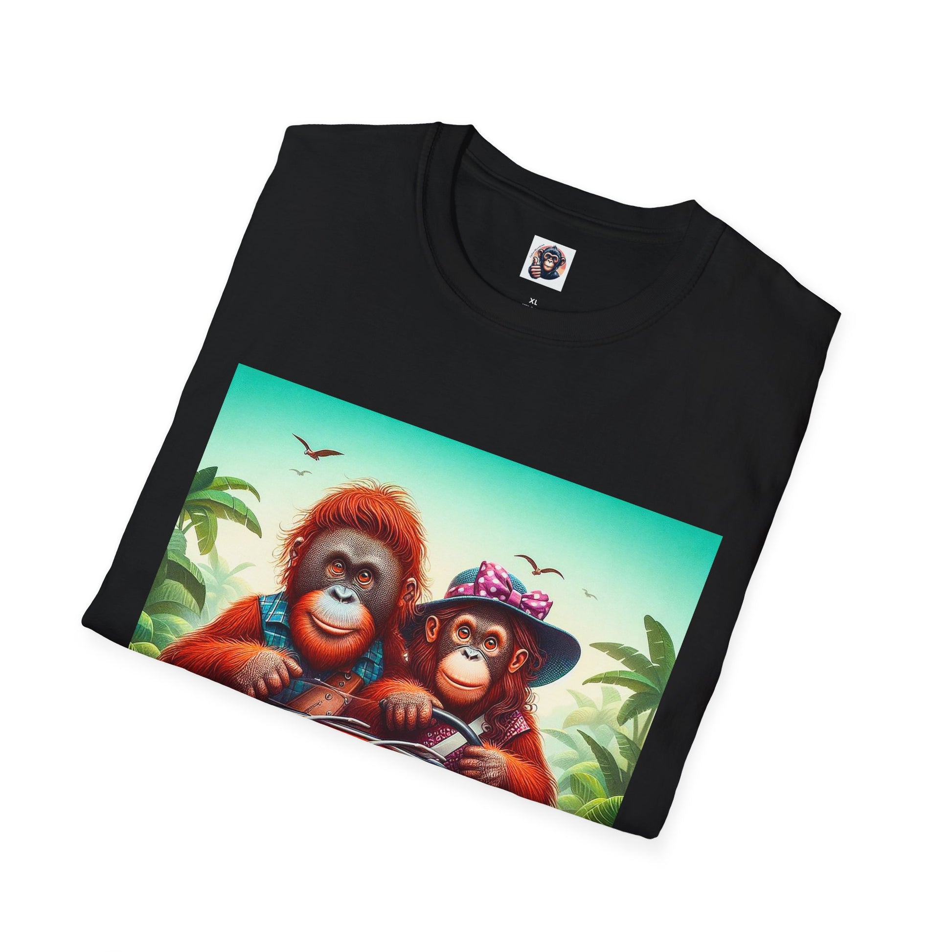 Wacky Orangutans friends driving T-Shirt Printify