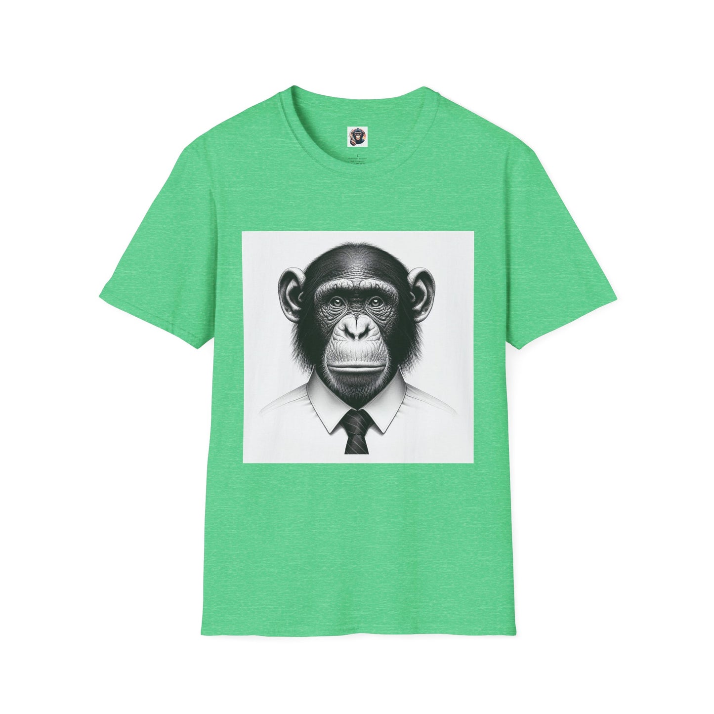 Bonobo business Man T-Shirt Printify S Heather Irish Green