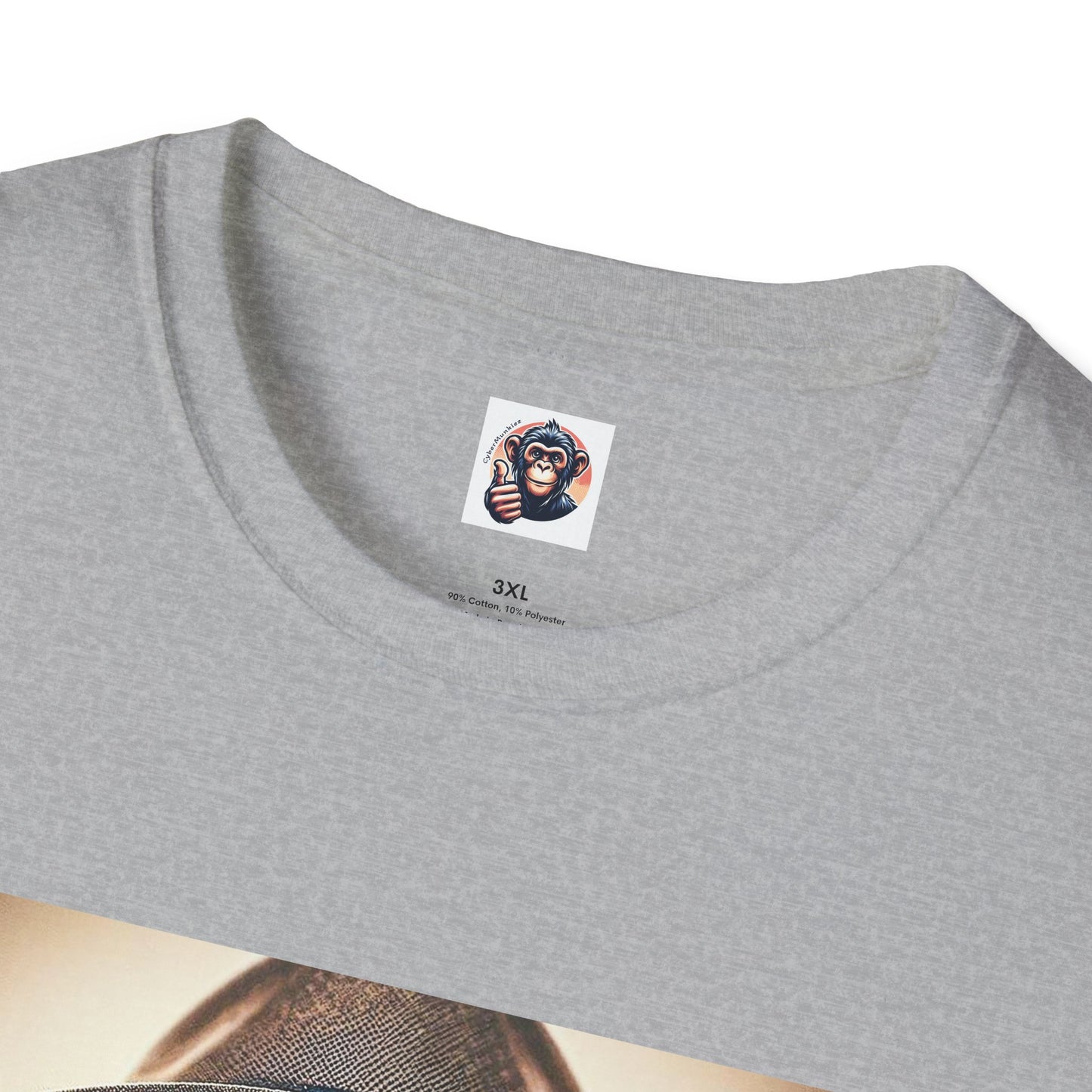 Chimp hat and tie T-Shirt Printify