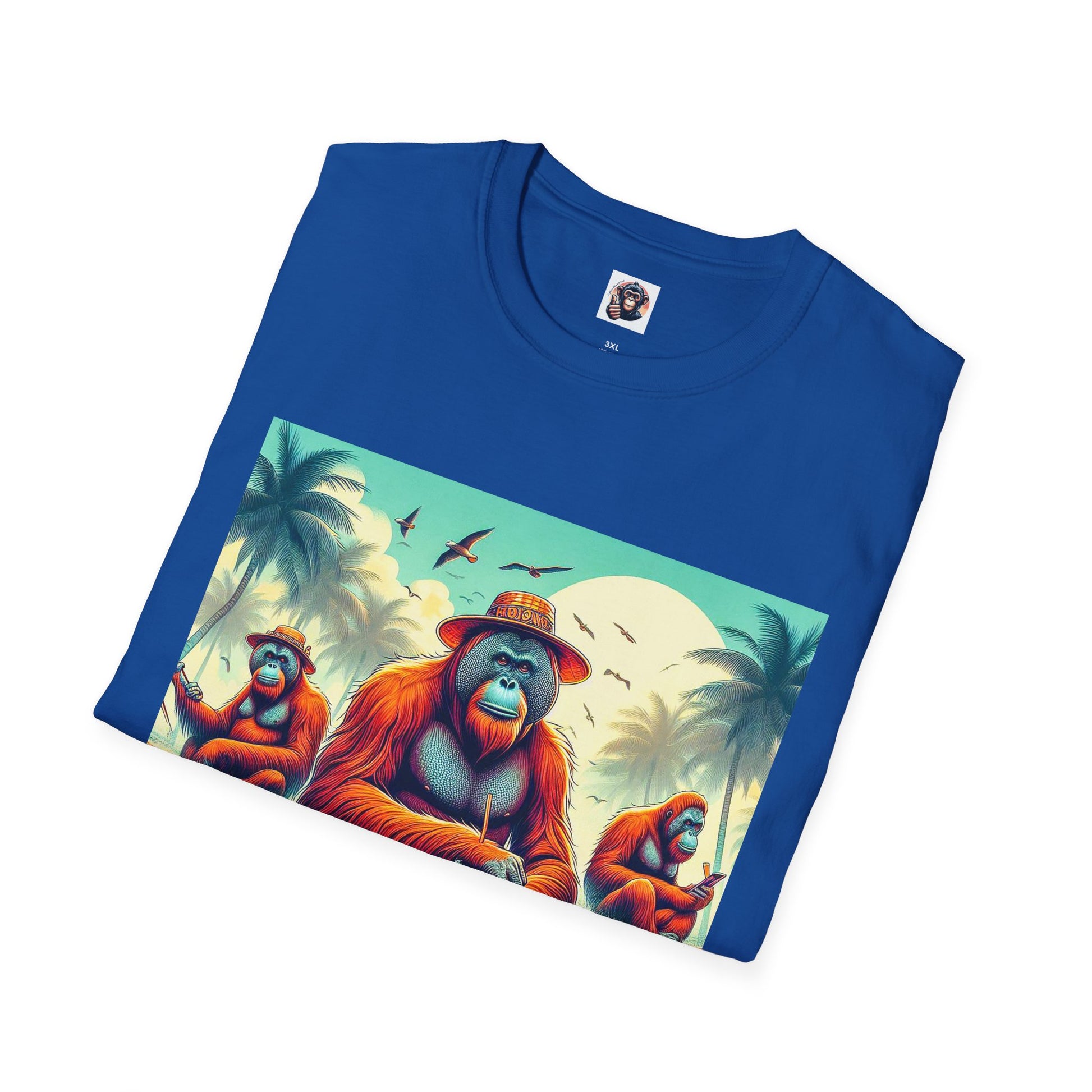 Orangutans surfing friends T-Shirt Printify