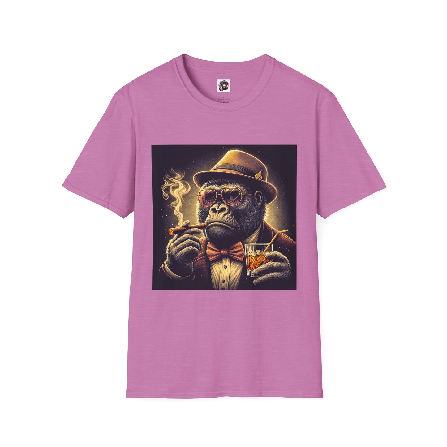Gorilla cigars T-Shirt Printify S Heather Radiant Orchid