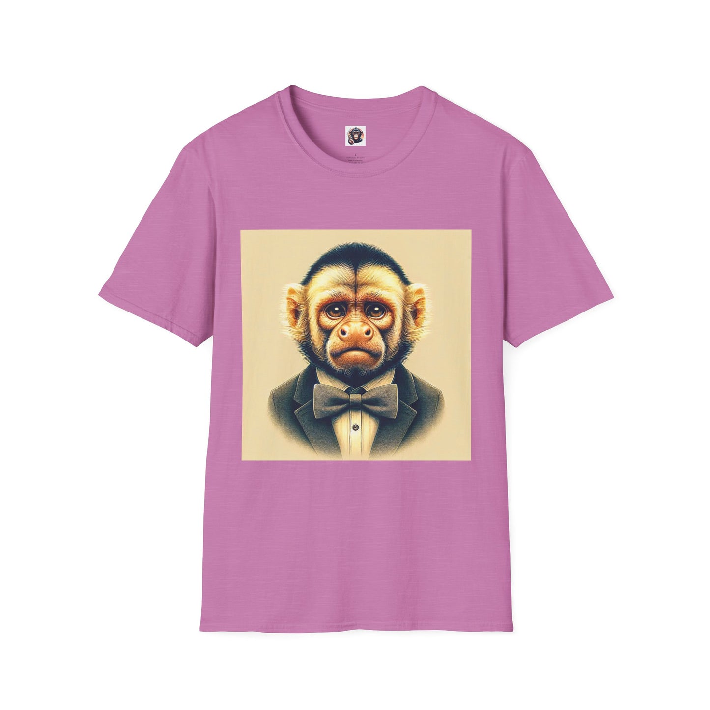 Capuchin Monkey business professional shirt T-Shirt Printify S Heather Radiant Orchid