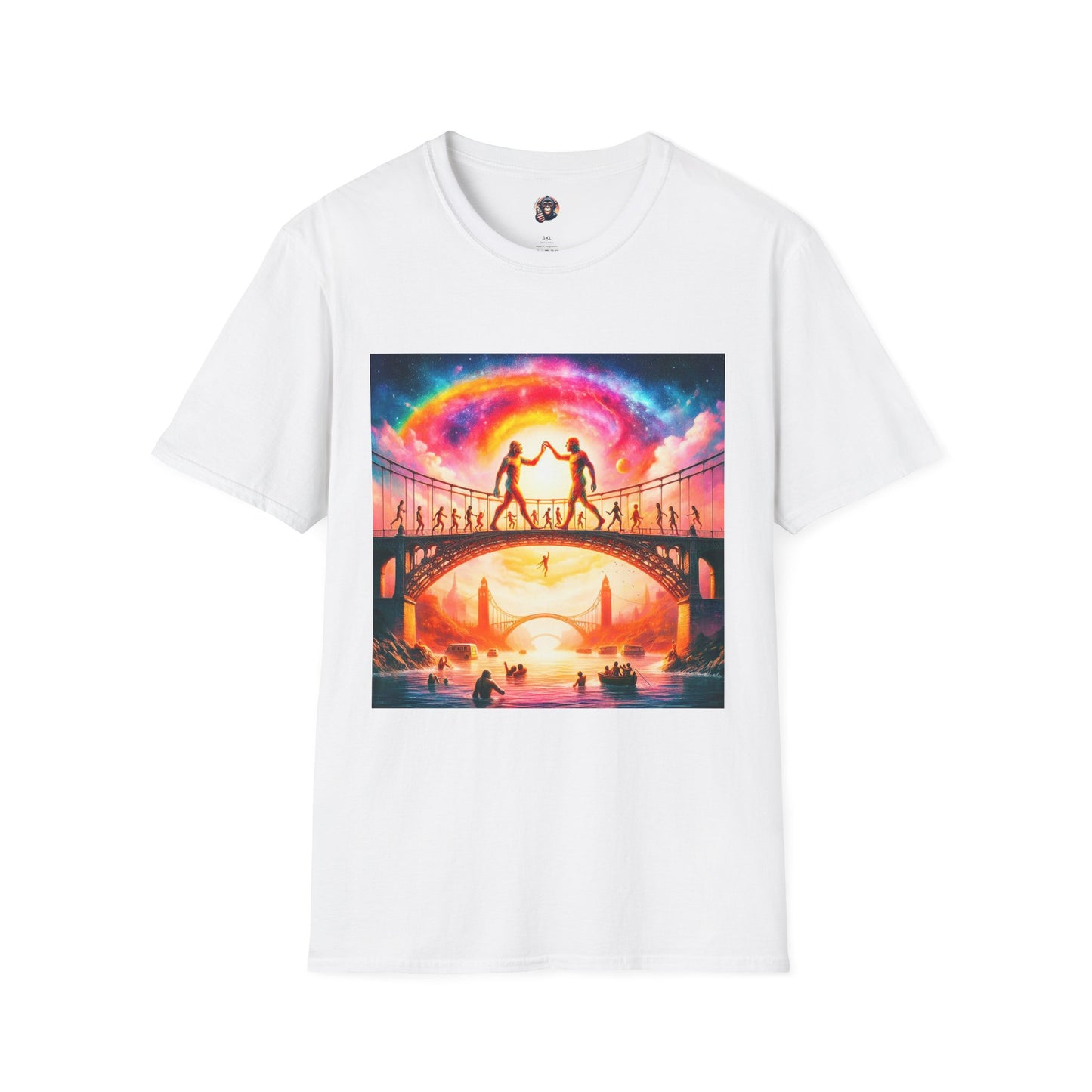 Homo Sapiens rainbow T-Shirt Printify S White