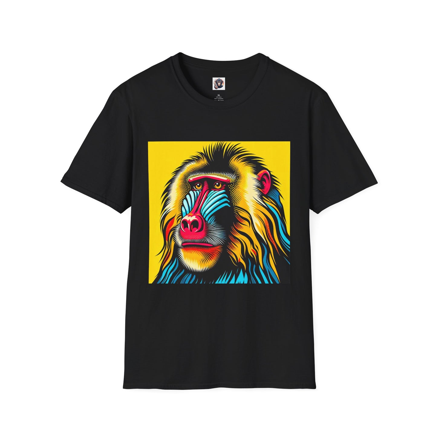Baboon colorful T-Shirt Printify XS Black