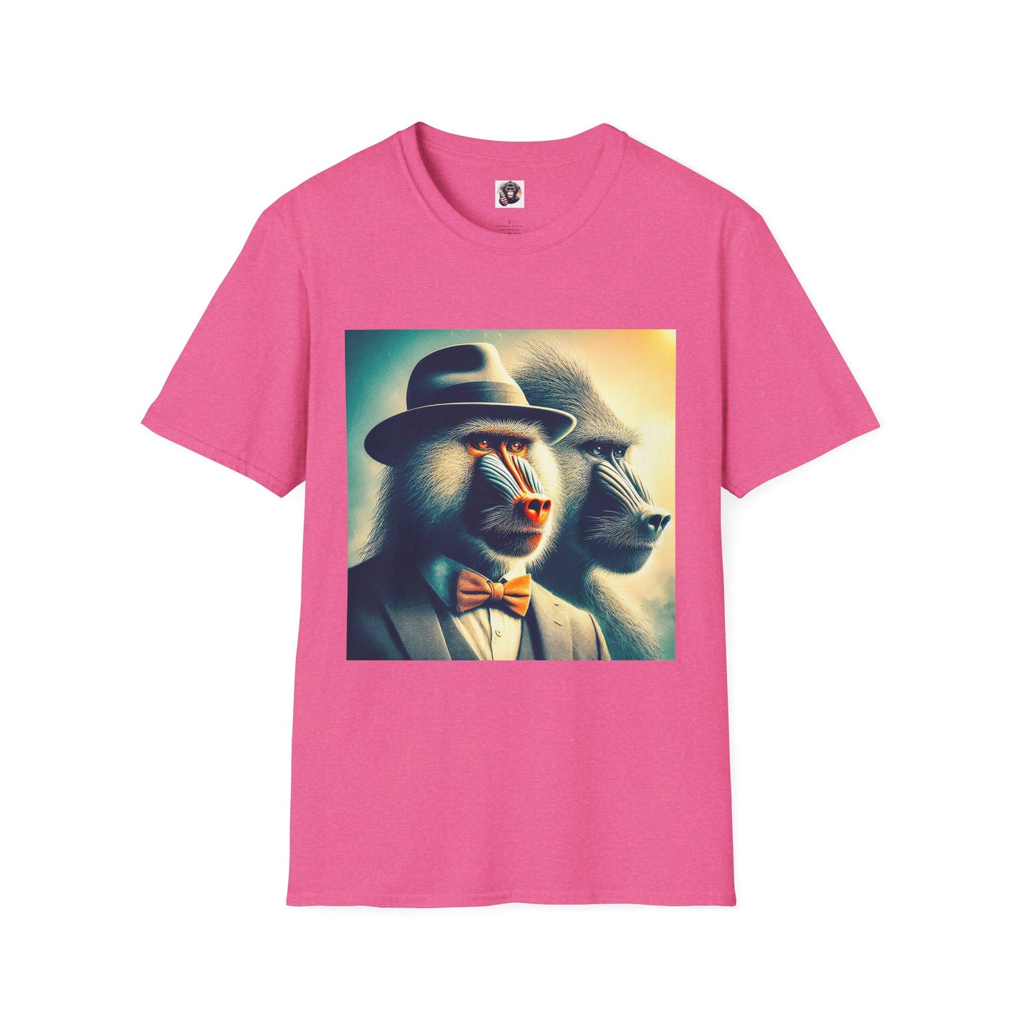 Baboon business professionals T-Shirt Printify S Heather Heliconia