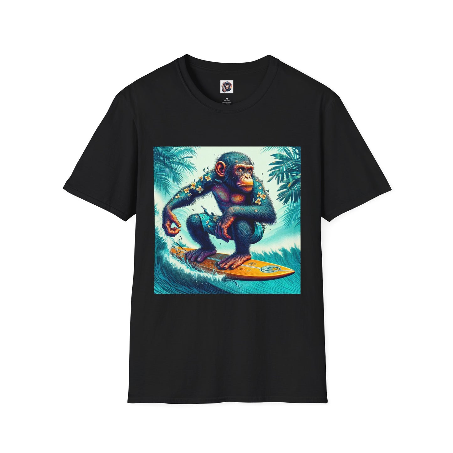 Bonobo crashing waves T-Shirt Printify XS Black