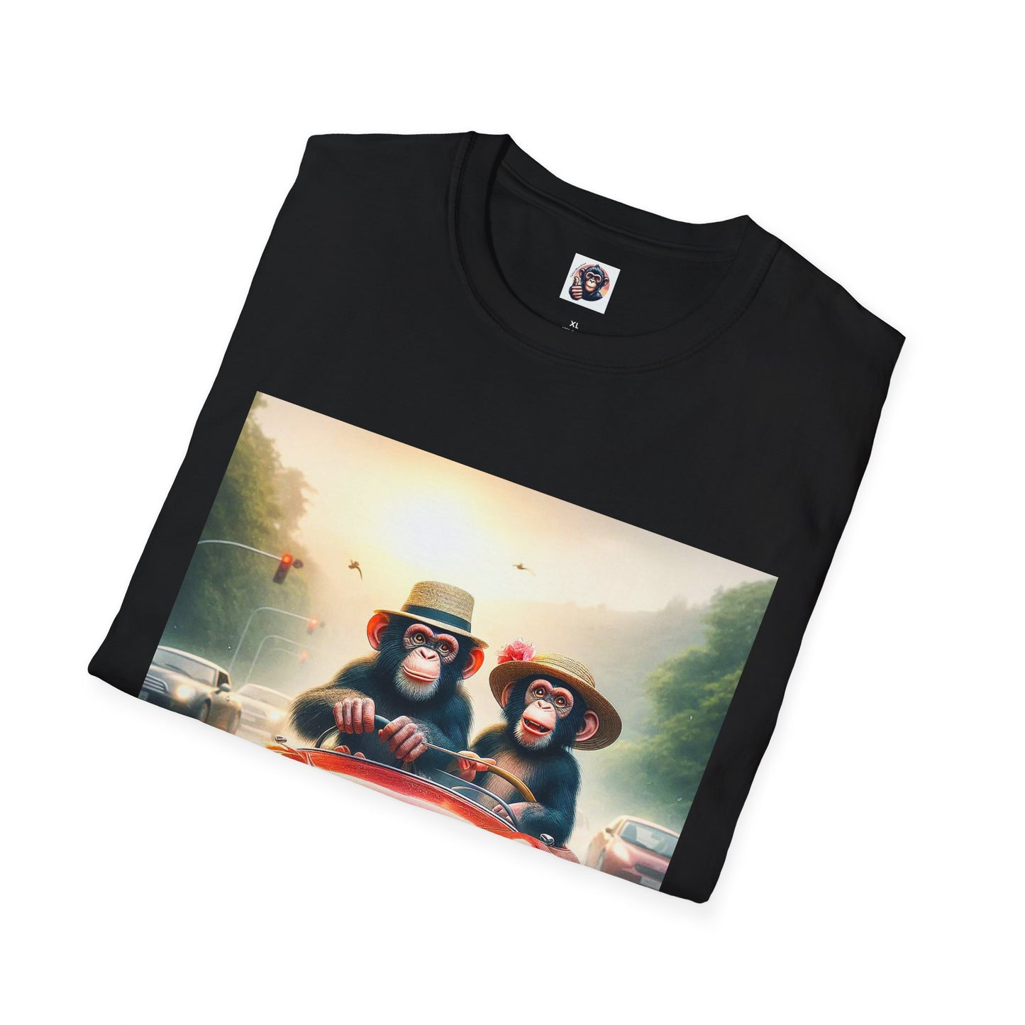 Wacky Chimp red car T-Shirt Printify