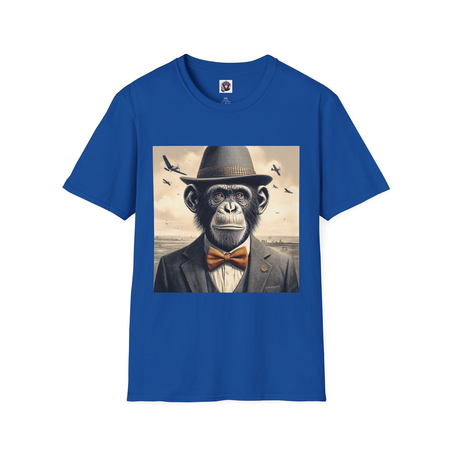 Bonobo hat and bow tie T-Shirt Printify XS Royal