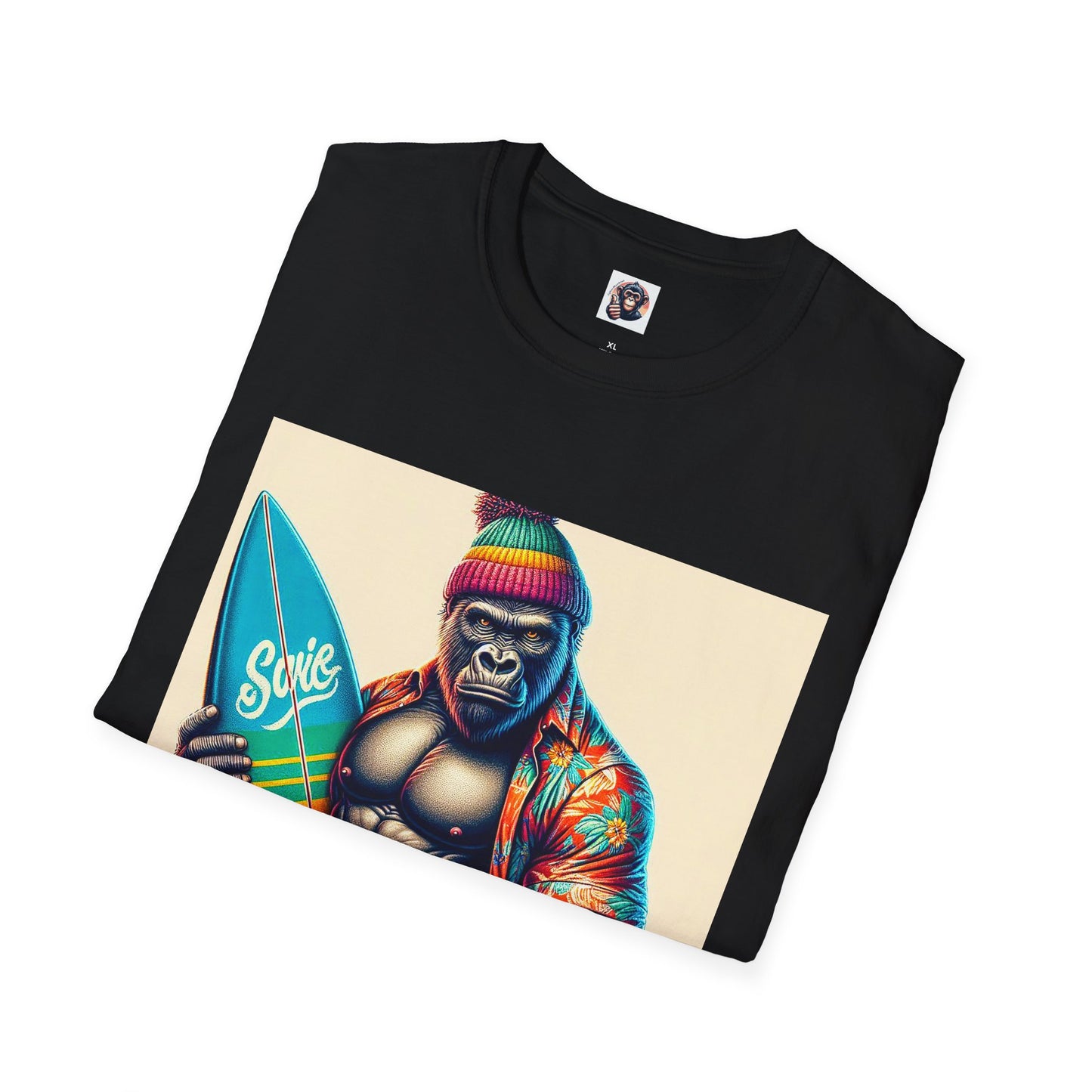 Gorilla angry surfer T-Shirt Printify