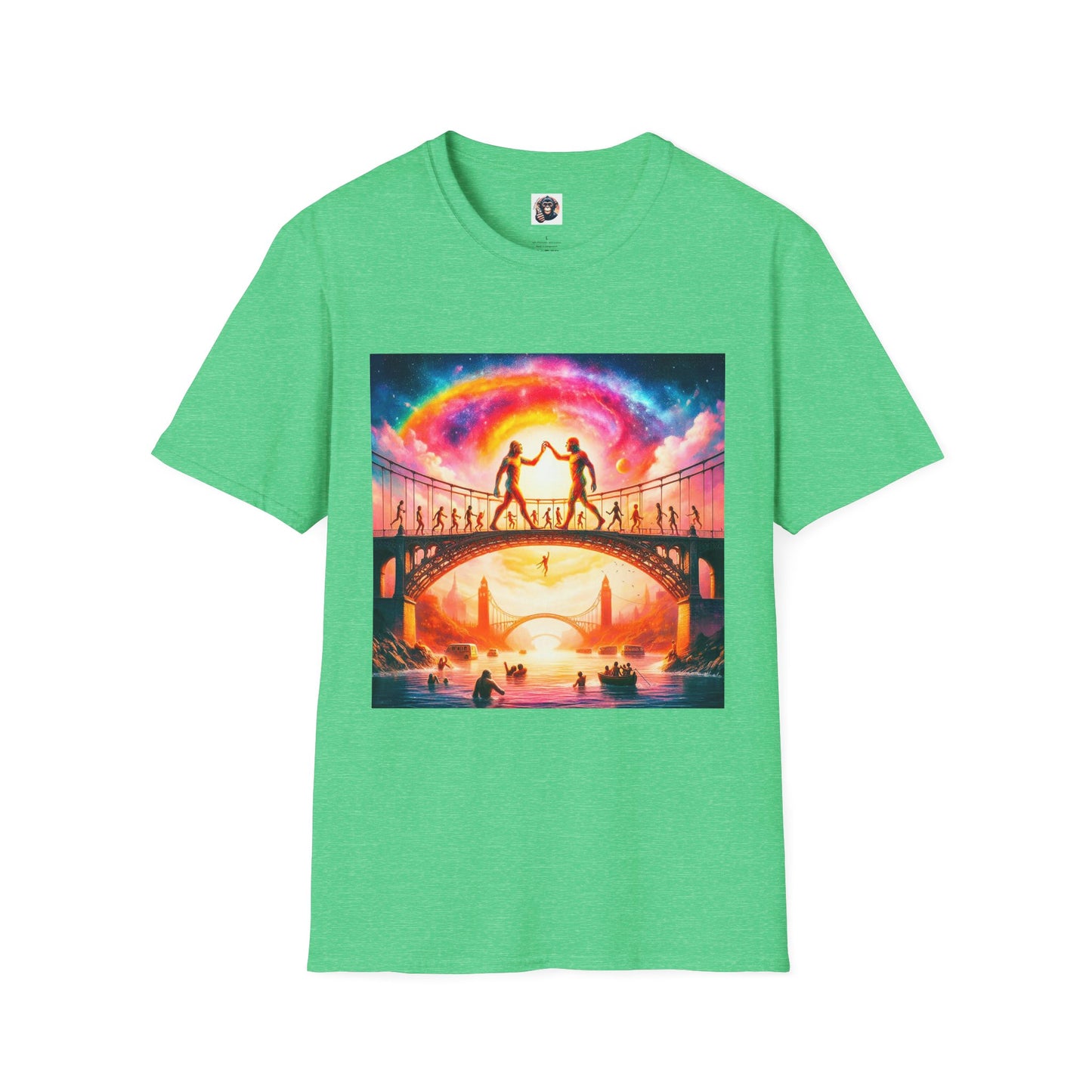 Homo Sapiens rainbow T-Shirt Printify S Heather Irish Green