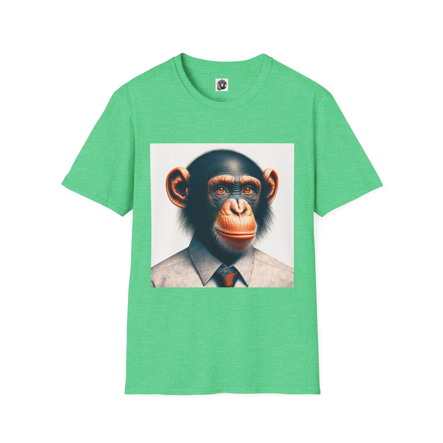 Bonobo business man T-Shirt Printify S Heather Irish Green
