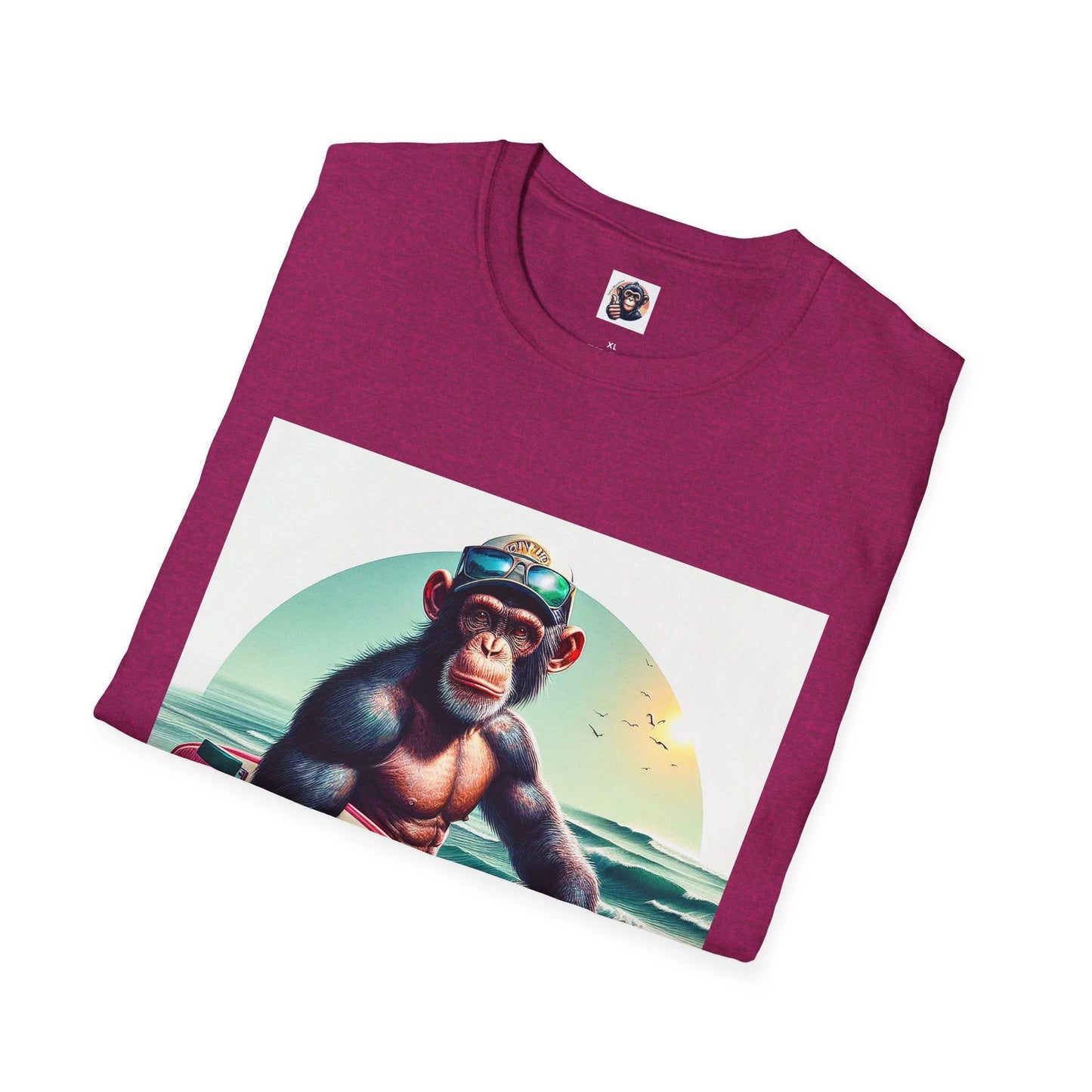 Chimp surfer by Printify