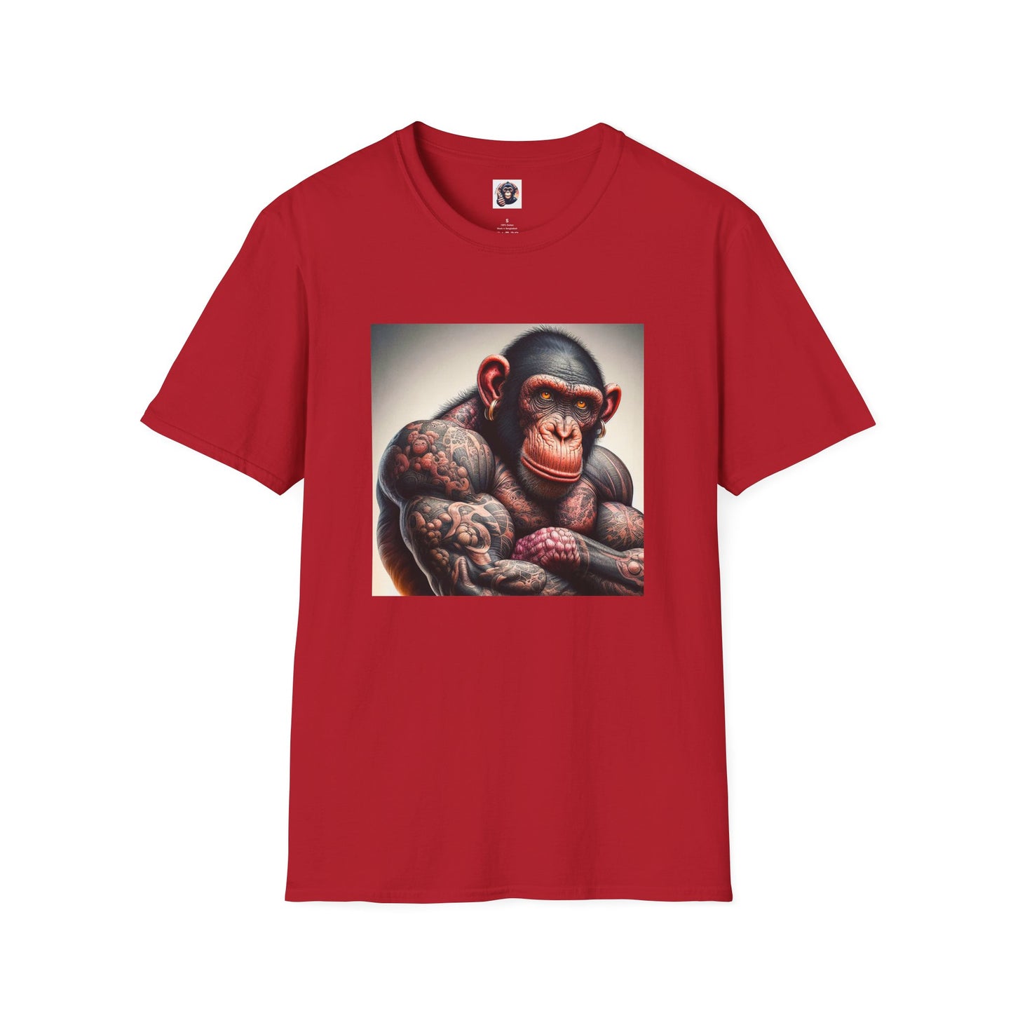 Bonobo muscles T-Shirt Printify S Cherry Red