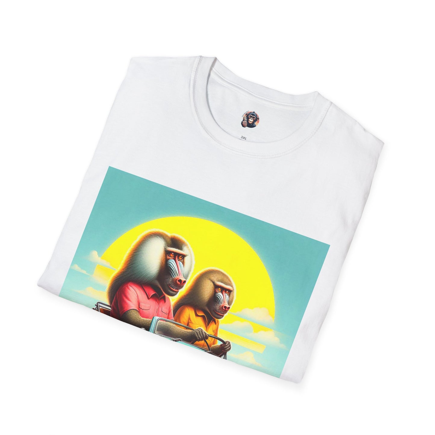 Wacky Baboon couple driving T-Shirt Printify