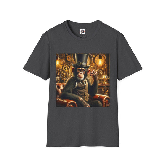Chimp steam punk T-Shirt Printify S Dark Heather
