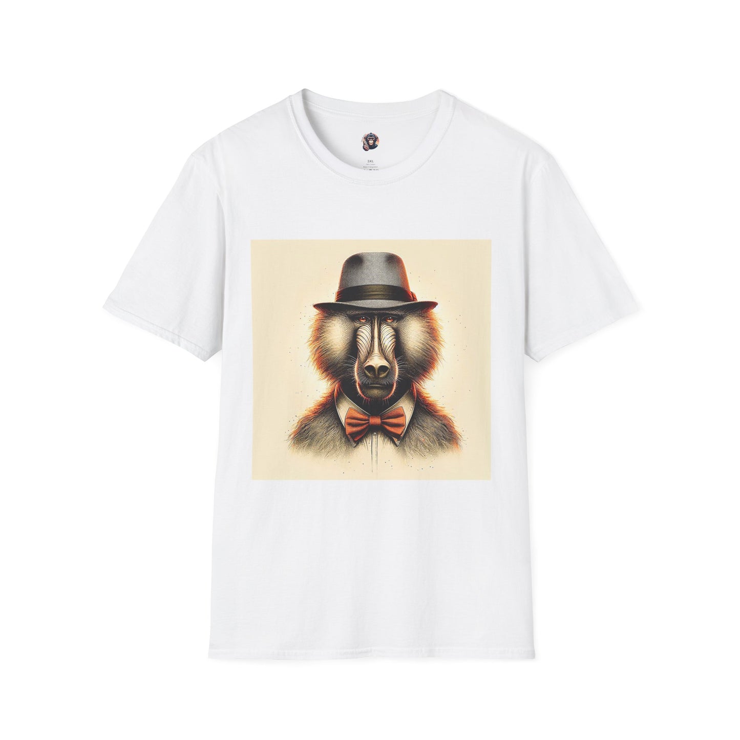 Baboon bow tie cutie T-Shirt Printify S White