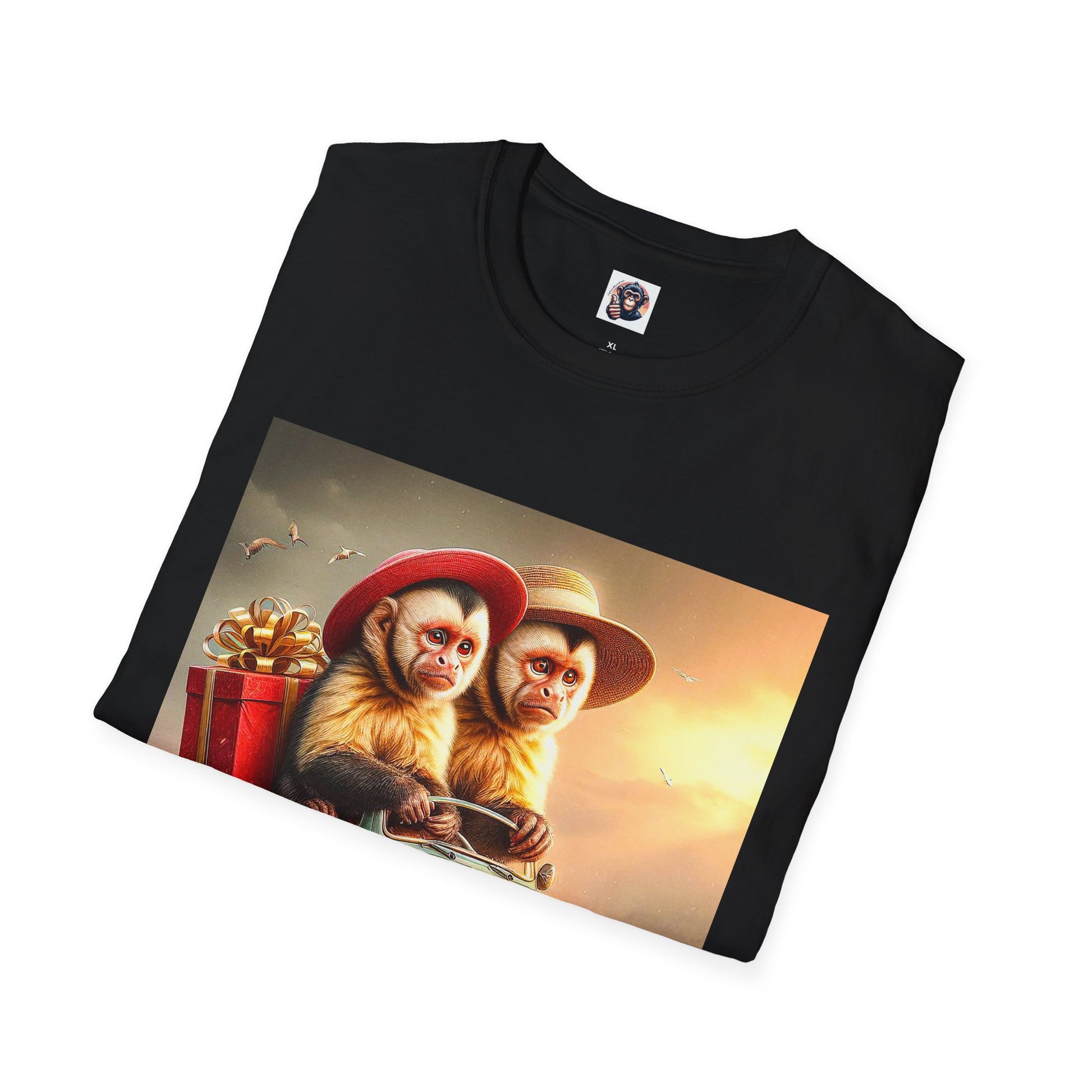 Wacky Capuchin Monkey Asian couple T-Shirt Printify