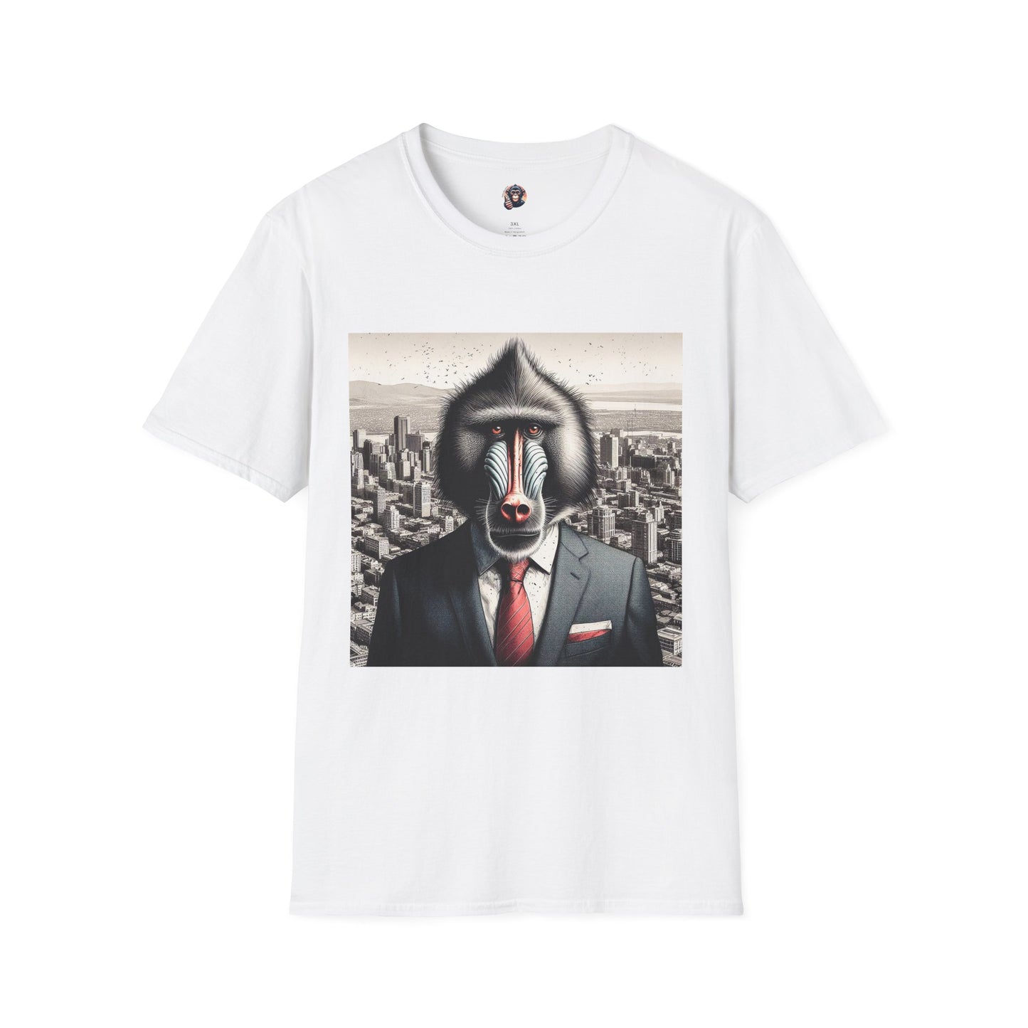Baboon business professionals T-Shirt Printify S White