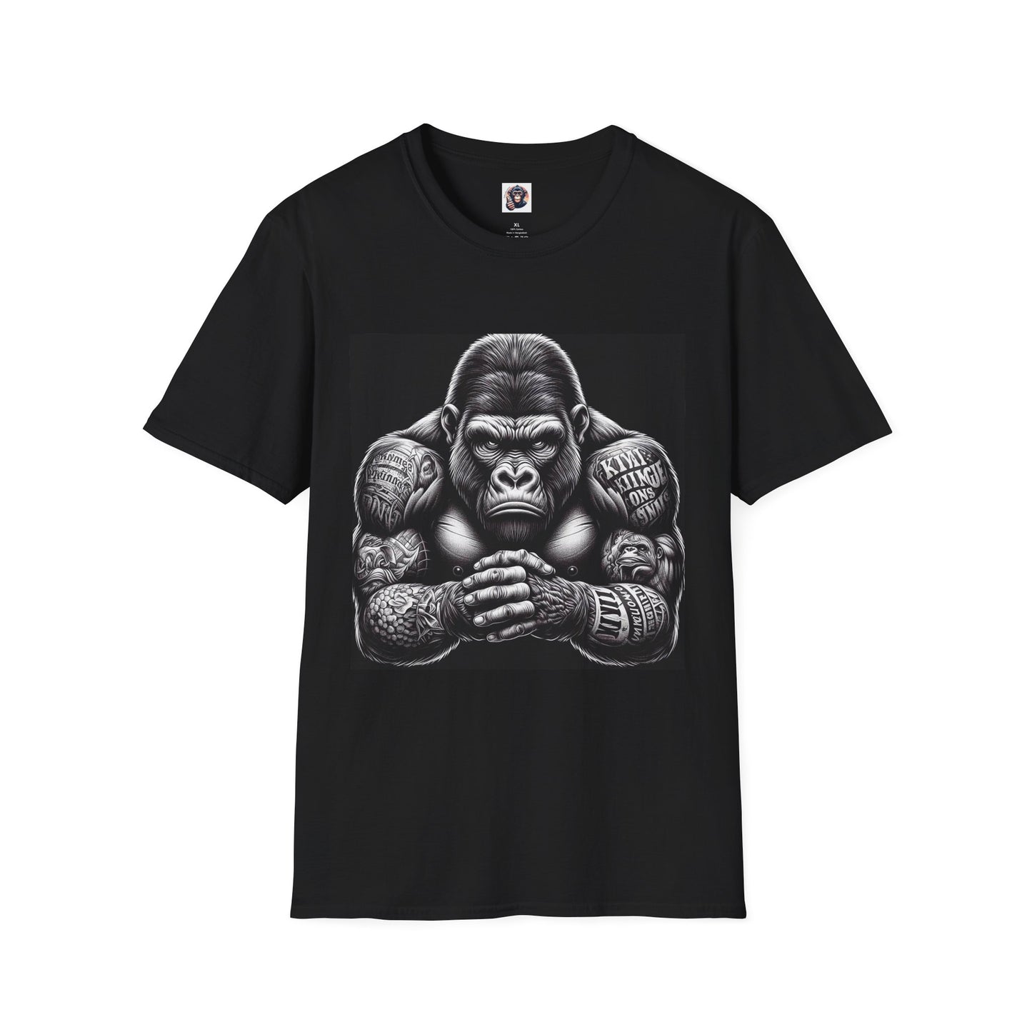 Gorilla tough guy shirt T-Shirt Printify XS Black