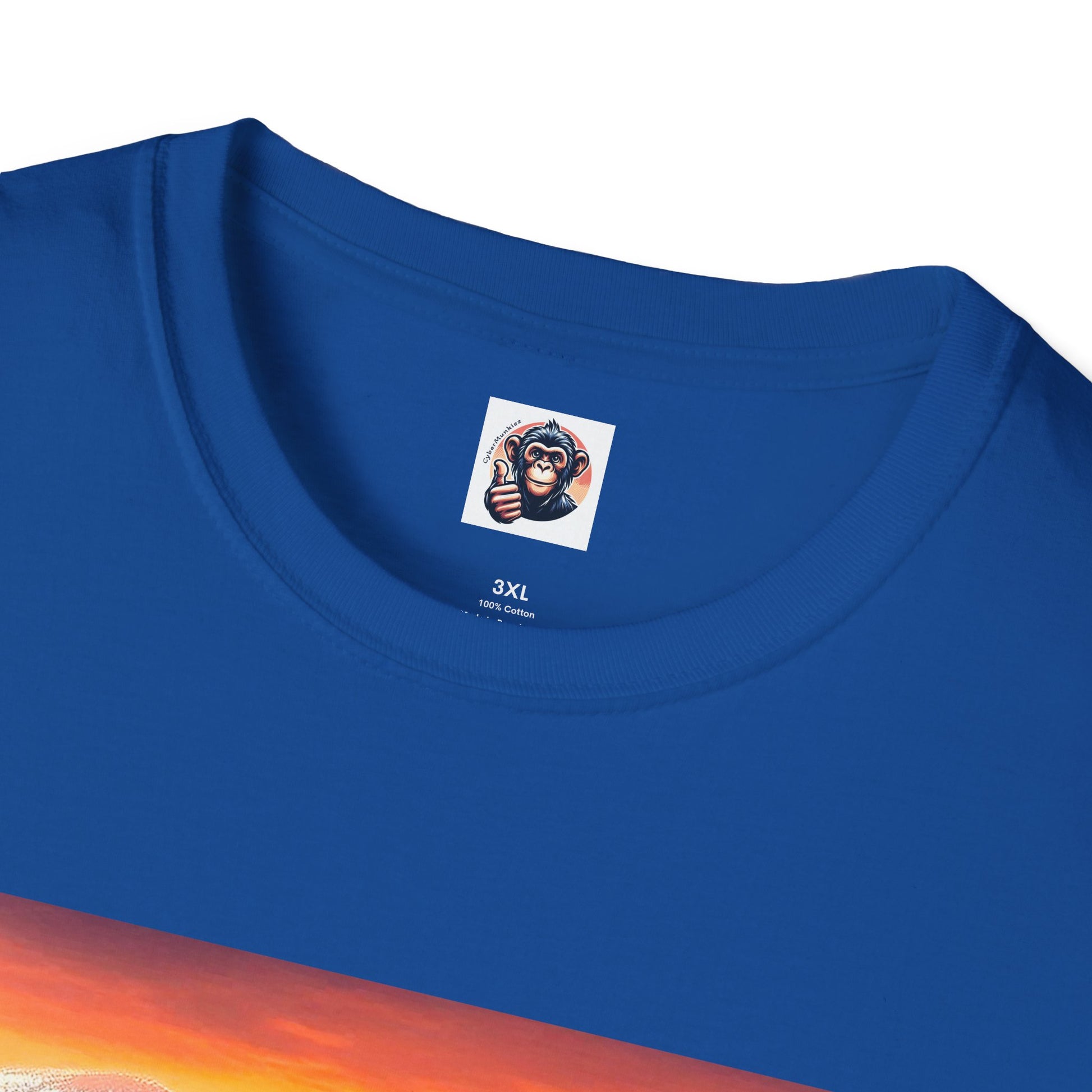 Wacky Bonobo driving sunset T-Shirt Printify