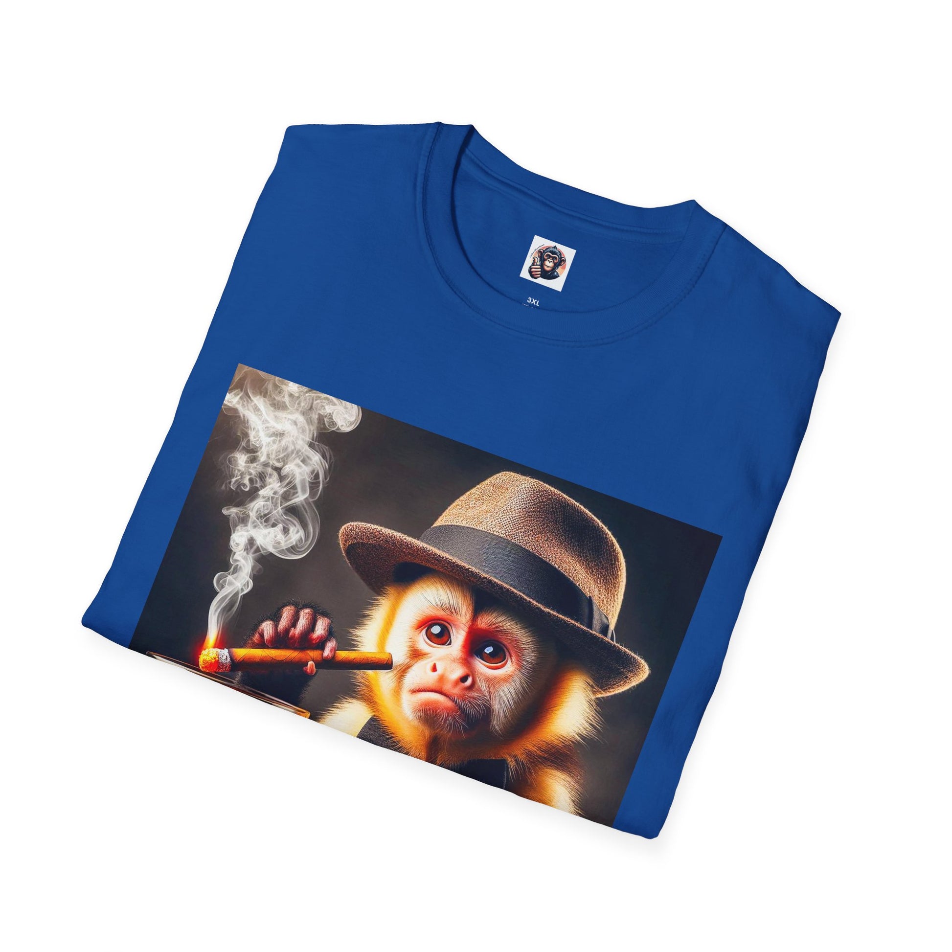 Capuchin Monkey smoking shirt T-Shirt Printify