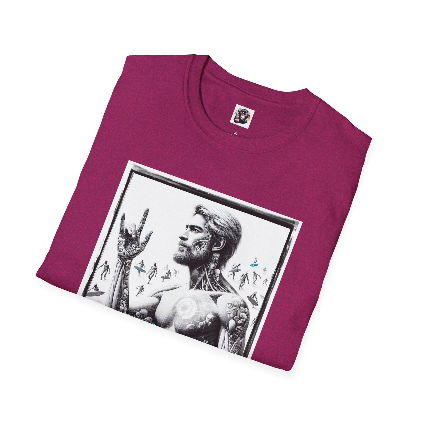 Chimpanzee Themed Graphic T Shirt for Men and Women Cotton DTG Print Tee Playful Primate Design by Printify