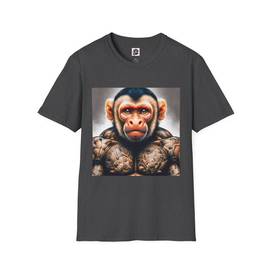 Capuchin Monkey rough muscles T-Shirt Printify XS Dark Heather
