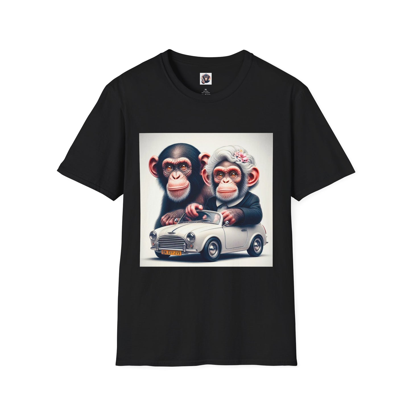 Wacky Chimp baby driver T-Shirt Printify XS Black