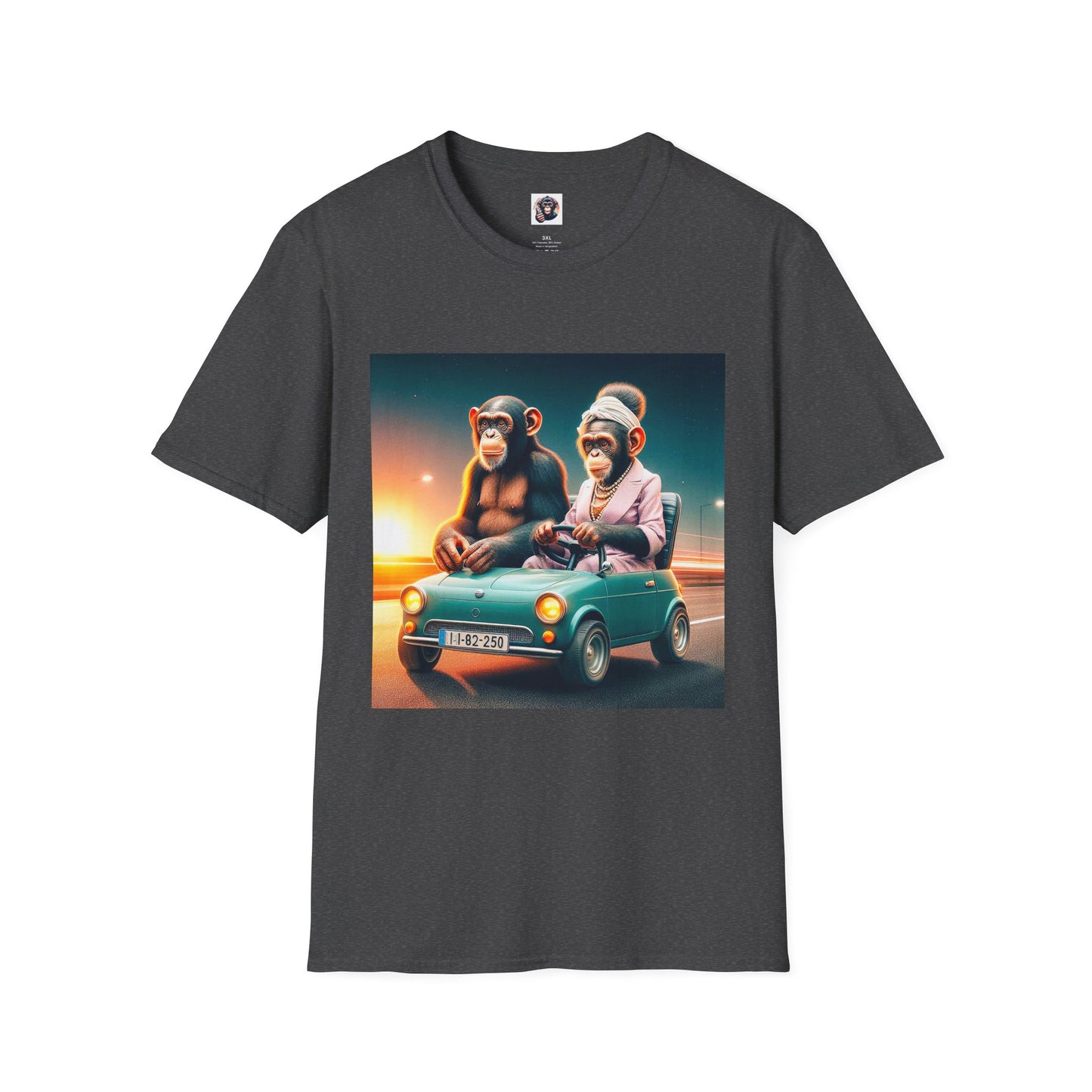 Wacky Bonobo couple T-Shirt Printify XS Dark Heather