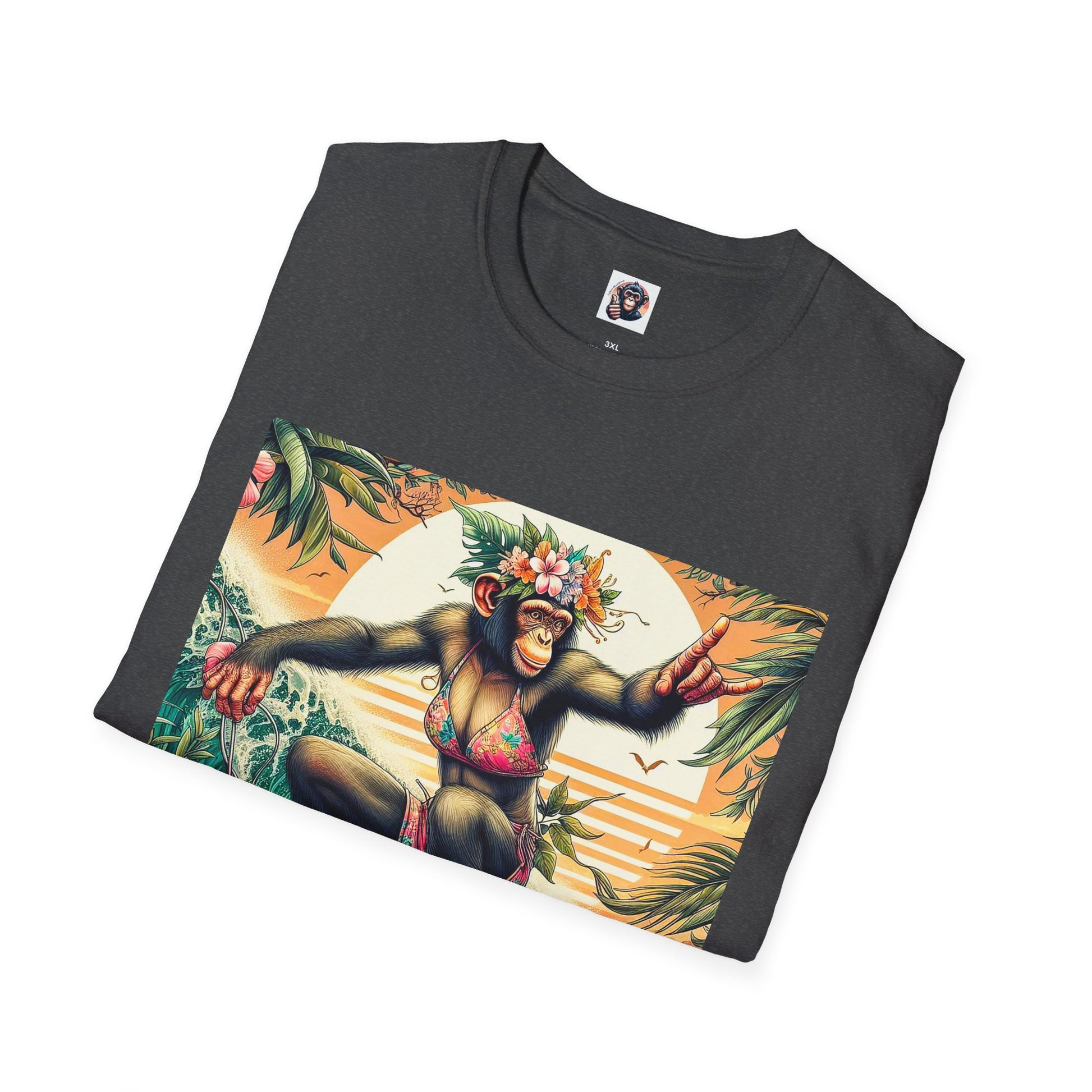 Chimp surfing T-Shirt Printify
