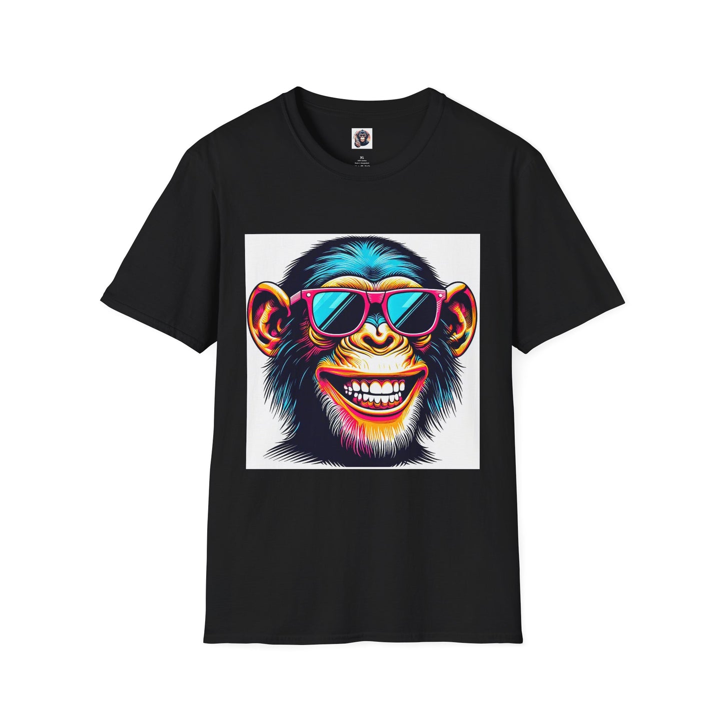 Chimp cool shades T-Shirt Printify XS Black
