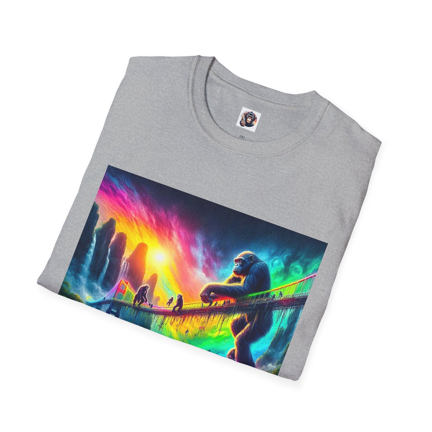 Bonobo rainbow bridge T-Shirt Printify