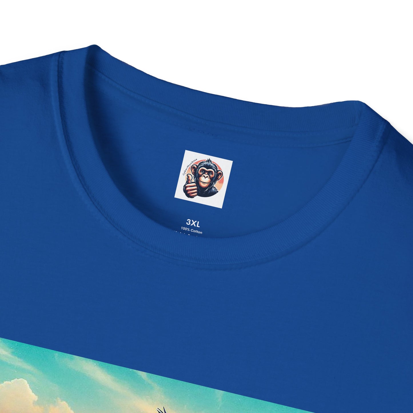 Lemurs surfing dude T-Shirt Printify