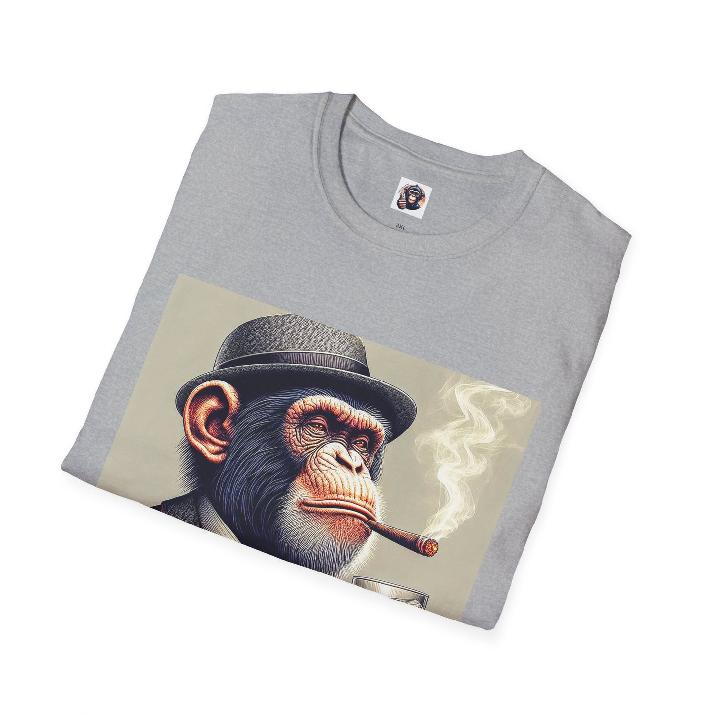 Chimp smoking shirt T-Shirt Printify