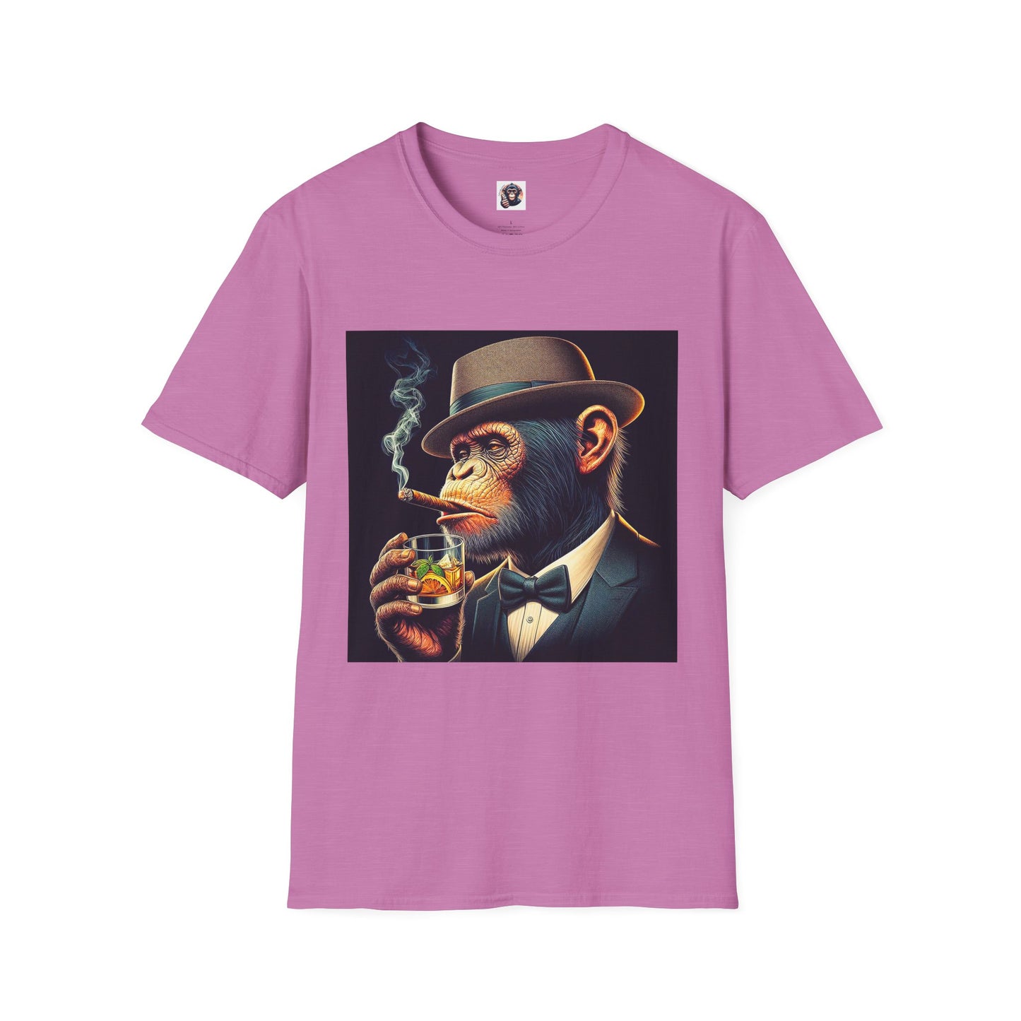 Bonobo cigars and whiskey T-Shirt Printify S Heather Radiant Orchid