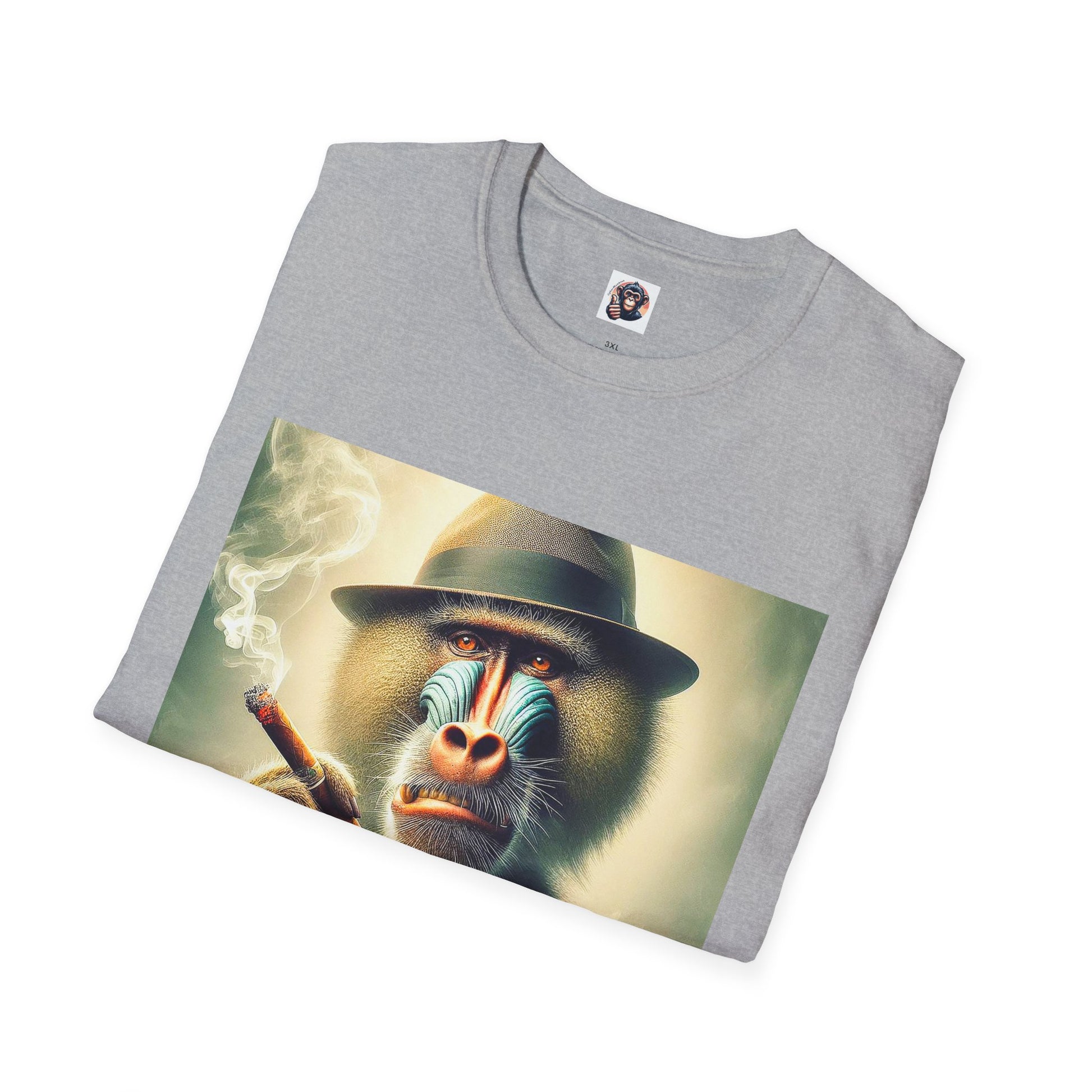 Baboon whiskey and cigars T-Shirt Printify