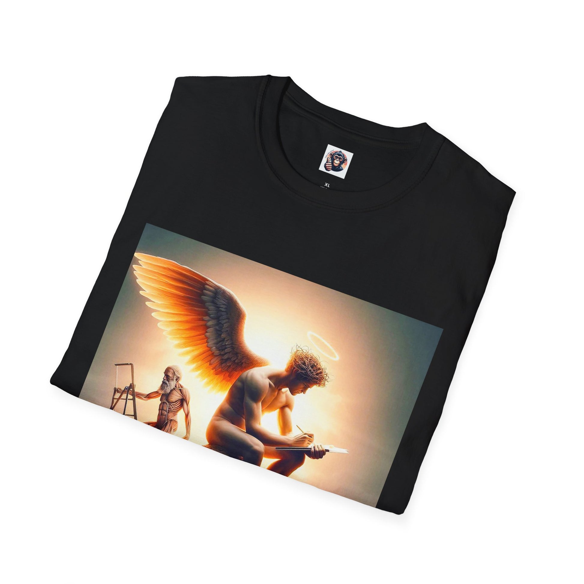 Homo Sapiens Angel reading T-Shirt Printify