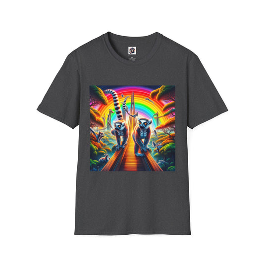 Lemurs rainbow T-Shirt Printify XS Dark Heather