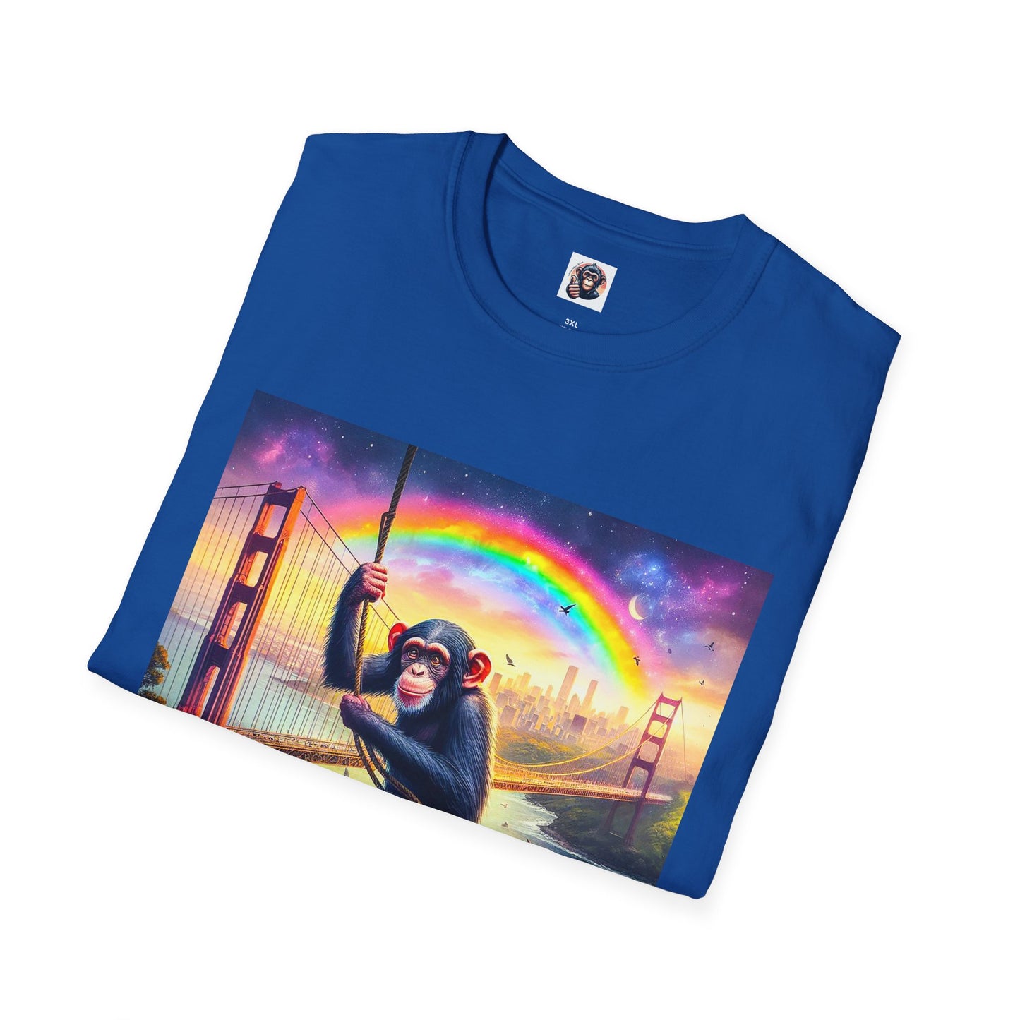 Chimp swinging high T-Shirt Printify