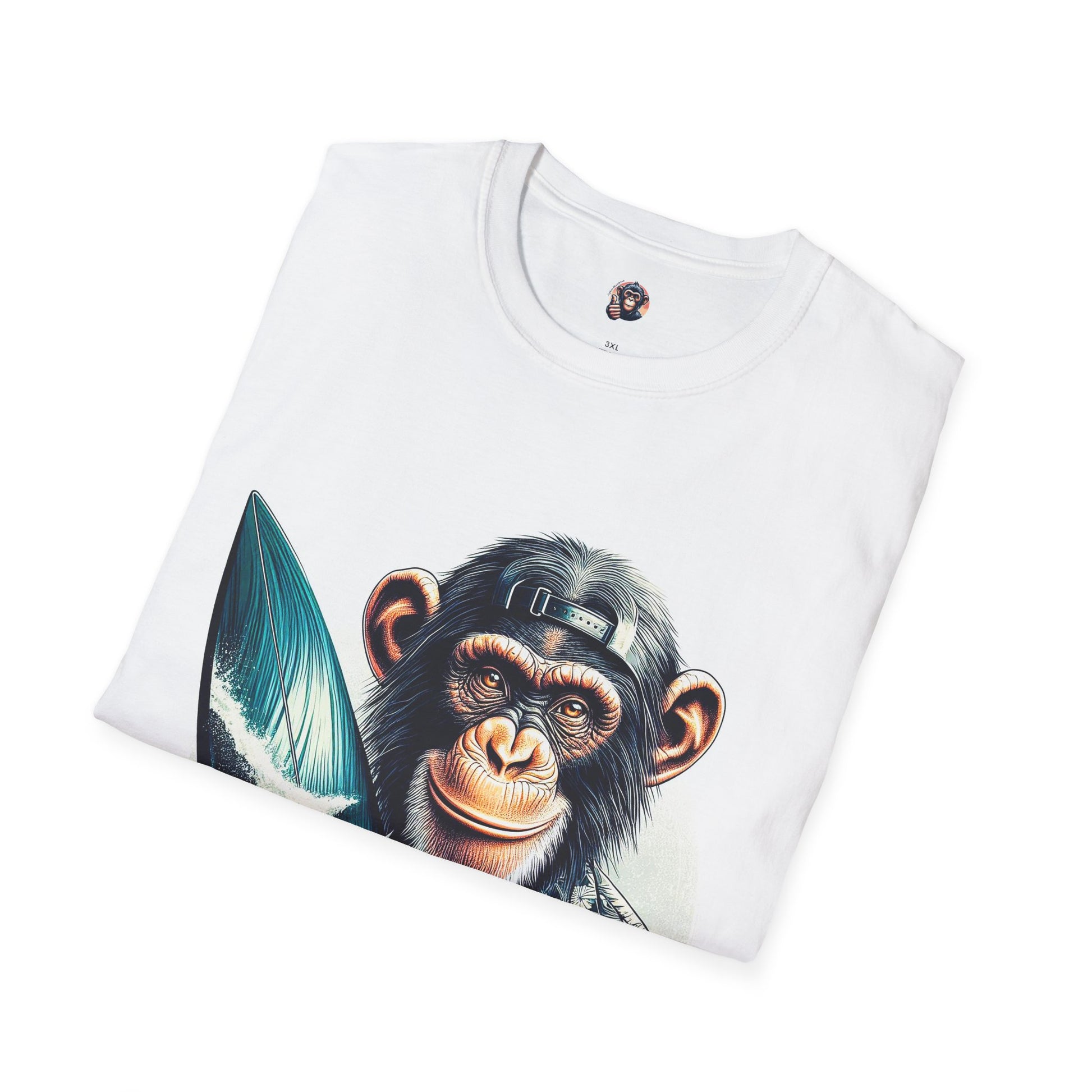Chimp happt surfer T-Shirt Printify