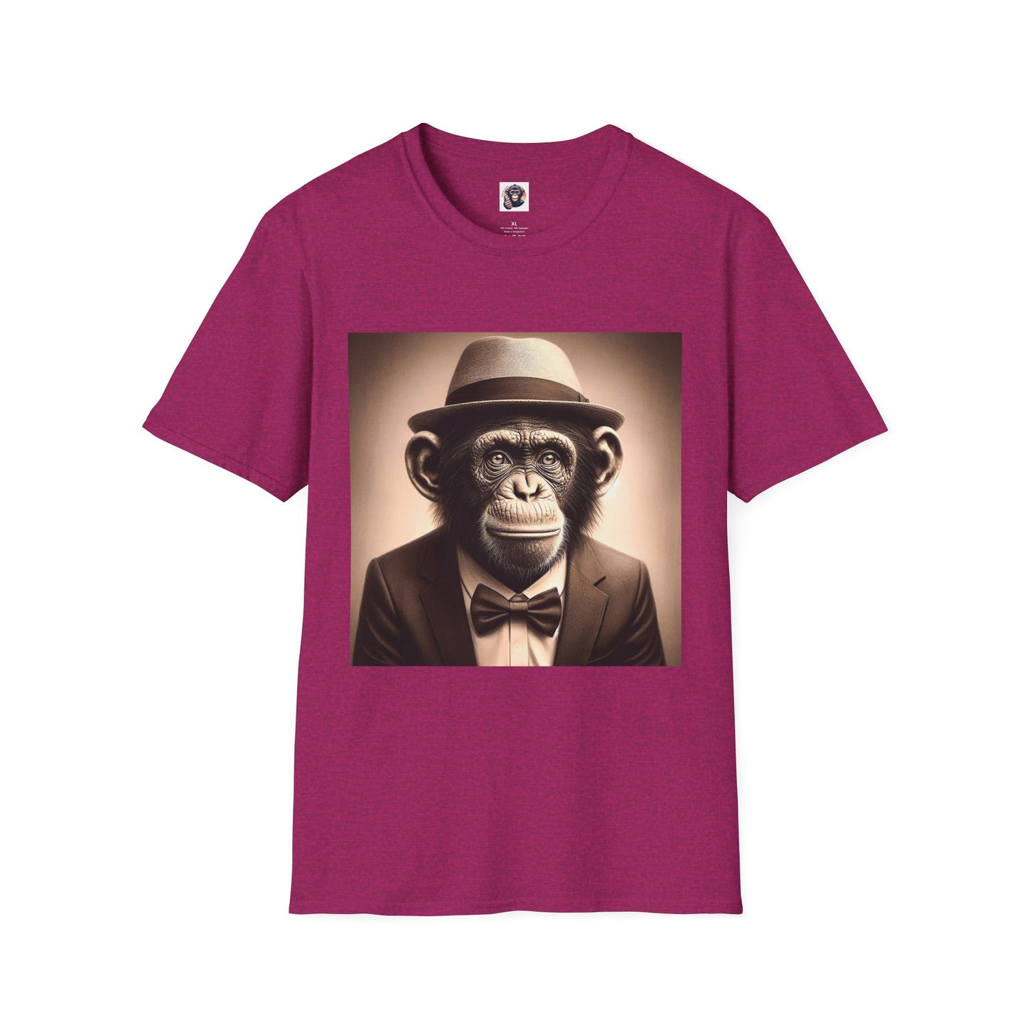Bonobo happy guy T-Shirt Printify S Antique Heliconia