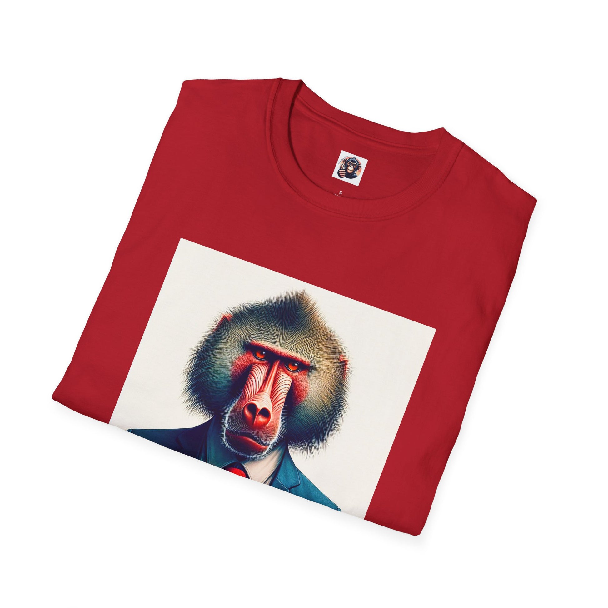 Baboon business man T-Shirt Printify