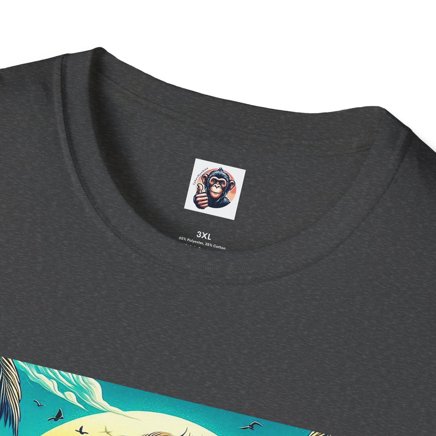 Gorilla beach surfer T-Shirt Printify