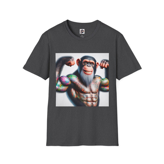 Chimp muscle man shirt T-Shirt Printify XS Dark Heather