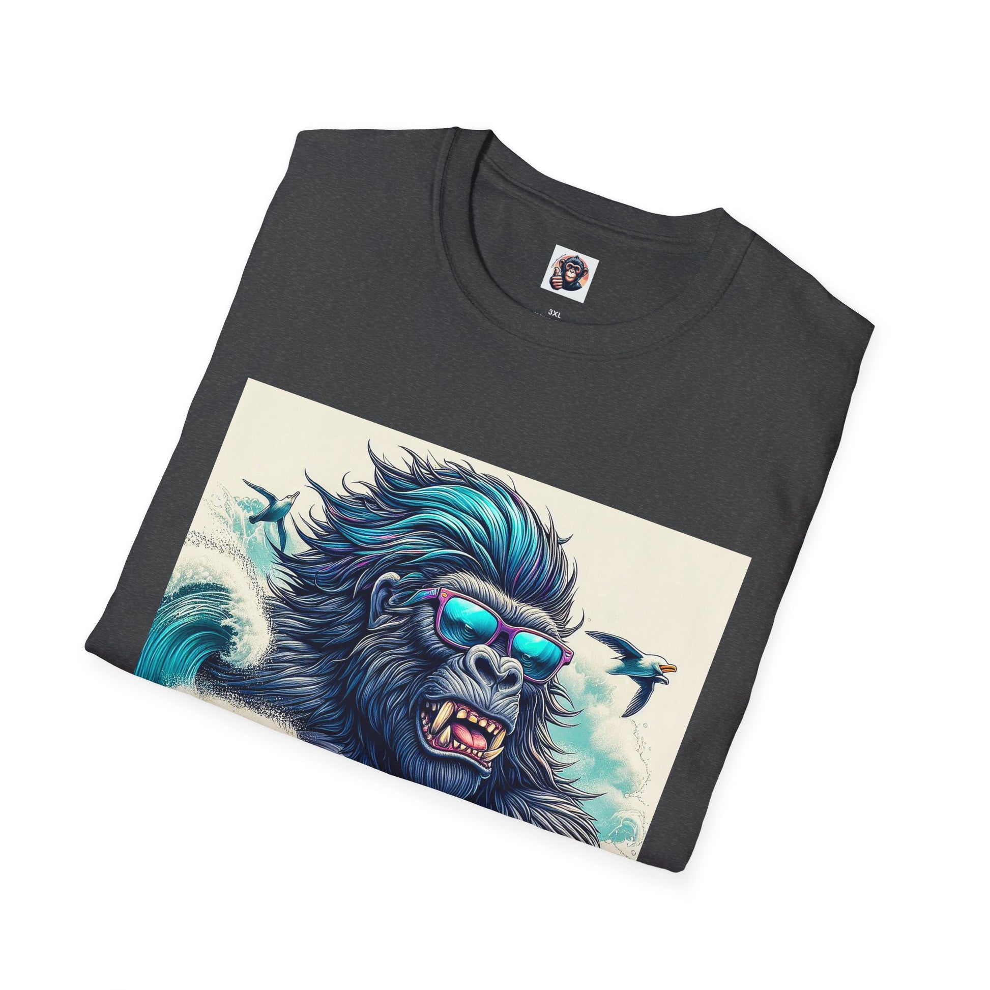 Gorilla surfer dude T-Shirt Printify