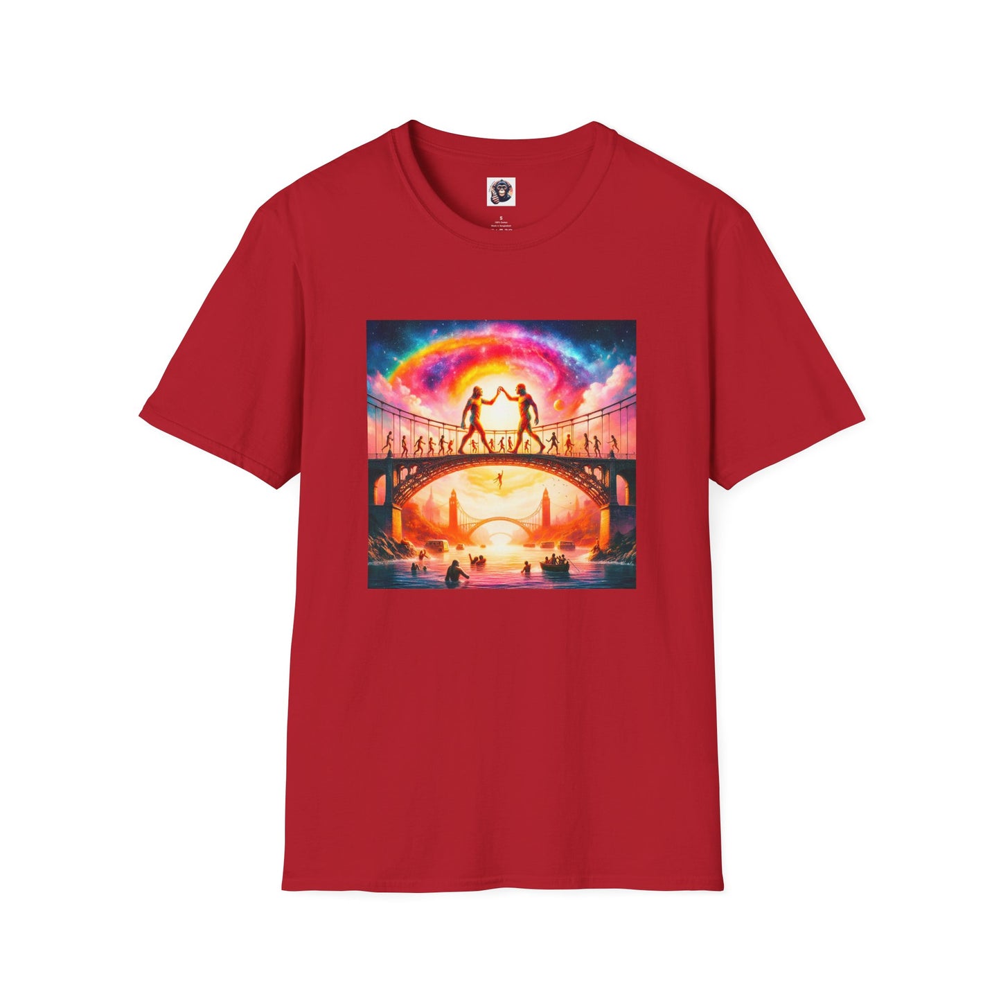 Homo Sapiens rainbow T-Shirt Printify S Cherry Red
